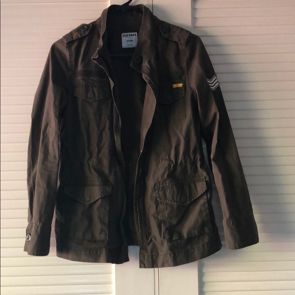 Olive green utility jacket
